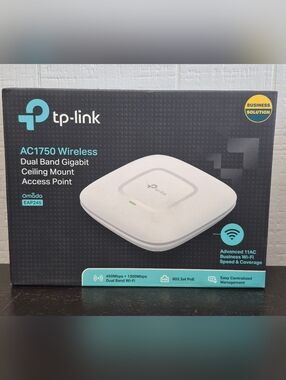 TP-Link AC1750 Omada EAP245 Wireless Ceiling Mounted Access Point- New open box